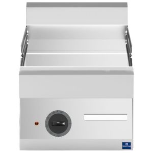 Fry top elettrico da banco, piastra cromata liscia