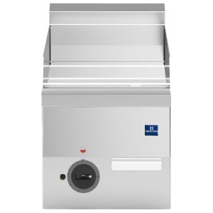 Fry top elettrico da banco, piastra cromata liscia