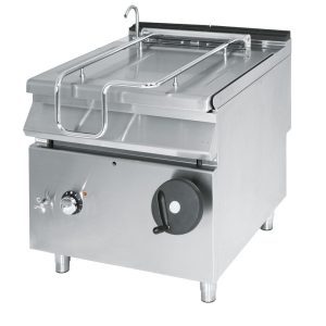 Brasiera ribaltabile elettrica, capacità 80 litri, vasca inox