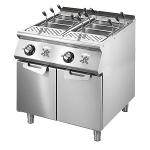 Cuocipasta elettrico, 2 vasche GN 1/1, capacità 2x 40 litri, resistenze fisse