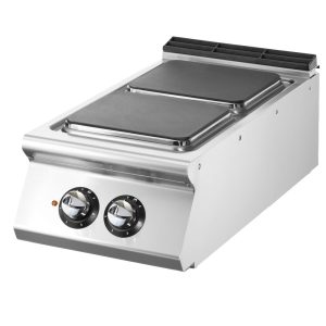 Cucina elettrica, versione top, 2 piastre quadre in ghisa