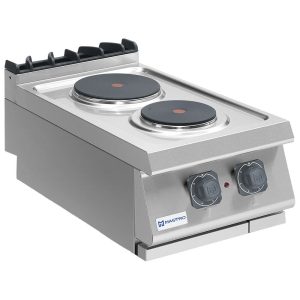 Piano di cottura elettrico da banco, 2 piastre tonde