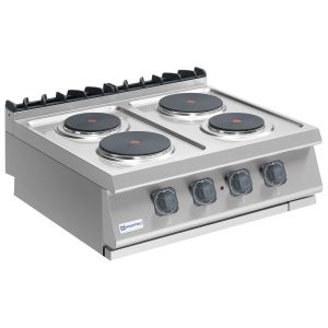 Piano di cottura elettrico da banco, 4 piastre tonde