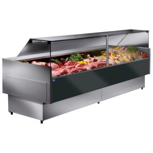 Mastro – Banco carne refrigerato ventilato da 1040 mm con vetro retto, +2°/+5°C – BGD0015