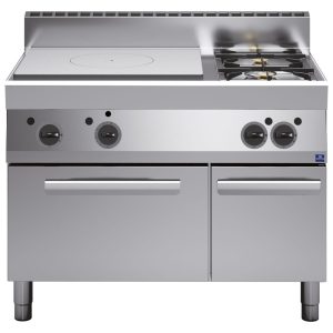 Tuttapiastra a gas, 2 fuochi, 1 forno a gas, 1 vano chiuso