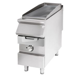 Griglia gas, zona di cottura in inox, carne/pesce