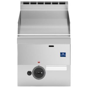 Fry top a gas da banco, piastra cromata liscia