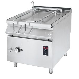 Brasiera ribaltabile gas, capacità 120 litri, vasca inox motorizzata