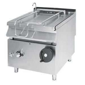 Brasiera ribaltabile gas, capacità 80 litri, vasca inox
