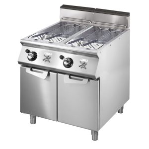Cuocipasta gas, 2 vasche GN 2/3, capacità 2x 26 litri
