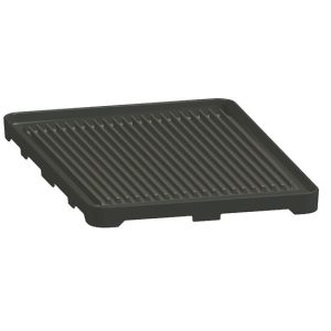 Virtus 650 – piastra bistecchiera rigata per 2 fuochi – 65PB2F