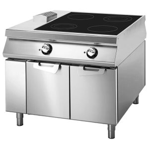 Virtus 900 – Cucina induzione da 4 piastre su vano con porte, comandi 2 lati – VS110100IND