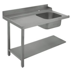 Virtus – tavolo ingresso sinistro con vasca a destra per lavastoviglie a traino, l=1500 mm – Z/E75452
