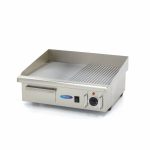 Piastra – Mezza Scanalato – 55cm – incl. Vassoio di Raccolta – Maxima 09300072