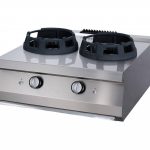 Piano Cottura Wok – Anelli di Cottura 2 x Ø28,5cm – Unità Doppia – Profondità 70cm – Gas – Linea Heavy Duty – Maxima 09396006