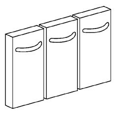 Virtus – Kit 3 portine per basi l=400 e 800 mm – Z/GCS43