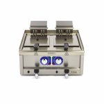 Friggitrice – 2 x 10L – 2 Cestelli – con Rubinetto di Scarico – 400V – Maxima 09391650