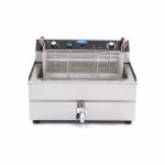 Friggitrice – 30L – 1 Cestello – con Rubinetto di Scarico – Maxima 09365021
