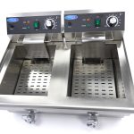 Friggitrice – 2 x 13L – 2 Cestelli – con Rubinetto di Scarico – Maxima 09365231