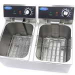 Friggitrice – 2 x 8L – 2 Cestelli – fino a 2,8kg di Patatine Fritte – Maxima 09365225