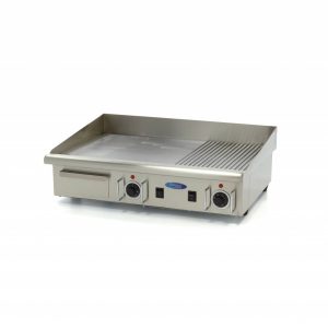 Piastra - Mezza Scanalato - 73cm - incl. Vassoio di Raccolta - 400V – Maxima 09300080