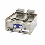 Friggitrice – 2 x 10L – 2 Cestelli – con Rubinetto di Scarico – 400V – Maxima 09391650