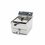 Friggitrice – 16L – 1 Cestello – con Rubinetto di Scarico – Maxima 09365010