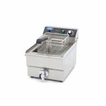 Friggitrice – 16L – 1 Cestello – con Rubinetto di Scarico – Maxima 09365010