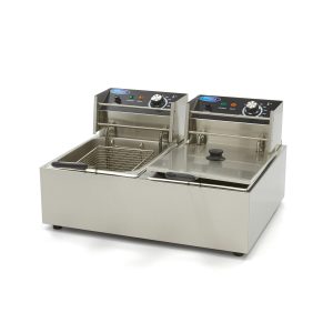 Friggitrice - 2 x 6L - 2 Cestelli - fino a 2,4kg di Patatine Fritte – Maxima 09364951