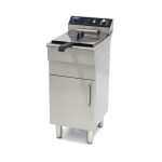 Friggitrice – 16L – 1 Cestello – con Rubinetto di Scarico e Base Armadiata – 400V – Maxima 09365155