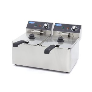 Friggitrice - 2 x 8L - 2 Cestelli - fino a 2,8kg di Patatine Fritte – Maxima 09365225