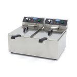 Friggitrice – 2 x 11L – 2 Cestelli – fino a 2,8kg di Patatine Fritte – Maxima 09365227