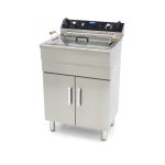 Friggitrice – 30L – 1 Cestello – con Rubinetto di Scarico e Base Armadiata – Maxima 09365232