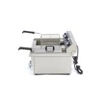 Friggitrice – 2 x 16L – 2 Cestelli – con Rubinetto di Scarico – Maxima 09365011