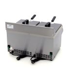 Friggitrice – 2 x 8L – 2 Cestelli – con Rubinetto di Scarico – Induzione – Maxima 09371095