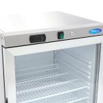 Frigorifero – 200L – Acciaio Inox – con Porta in Vetro – Maxima 09405010