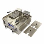 Friggitrice – 2 x 10L – 2 Cestelli – con Rubinetto di Scarico – 400V – Maxima 09391650