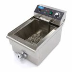 Friggitrice – 16L – 1 Cestello – con Rubinetto di Scarico – Maxima 09365010