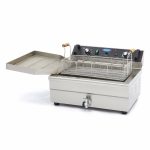Friggitrice – 20L – 1 Cestello – con Rubinetto di Scarico – Maxima 09365020