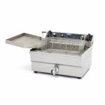 Friggitrice – 30L – 1 Cestello – con Rubinetto di Scarico – Maxima 09365021