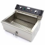 Friggitrice – 20L – 1 Cestello – con Rubinetto di Scarico – Maxima 09365020