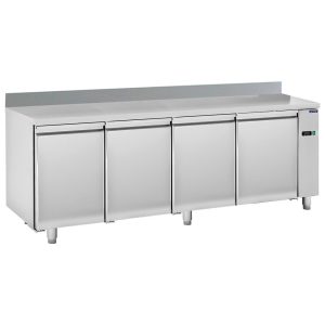 Mastro GO – Tavolo freezer remoto 4 porte GN 1/1 con alzatina, -10°/-25°C – BNB0155