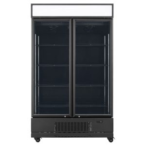 Frigorifero per bevande VAIOTEC TOPLINE 2 porte con insegna luminosa – 1040 L – nero