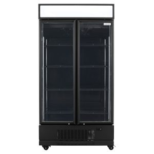 Frigorifero per bevande VAIOTEC TOPLINE 2 porte con insegna luminosa – 870 L – nero