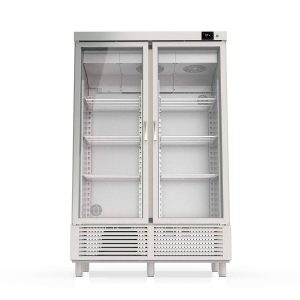 Armadio per frollatura e maturazione Dry Aging – 1201 L, inox, sgocciolamento ed essiccazione, LED rosa – 11682