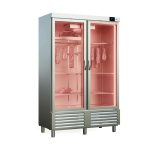 Armadio per frollatura e maturazione Dry Aging – 1201 L, inox, sgocciolamento ed essiccazione, LED rosa – 11682