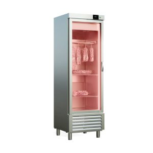 Armadio per frollatura e maturazione Dry Aging – 505 L, inox, sgocciolamento ed essiccazione, LED rosa – 11678