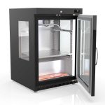 Vetrina per frollatura carne Dry Aging – 120 L, 20 kg, nera, vetri laterali – 11673