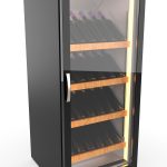 Frigorifero per vino – 240 L, 60 bottiglie, nero – 11676