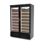 Frigorifero per vino – 1010 L, 210 bottiglie, 2 zone, nero – 11657